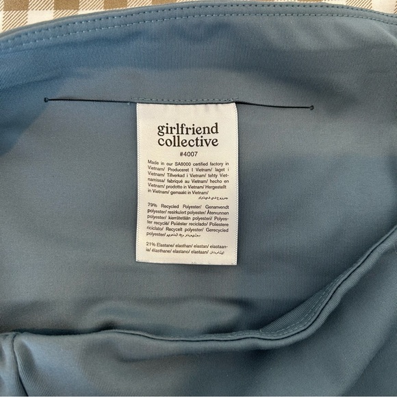 Girlfriend Collective Blue ‘Lagoon’ Compressive High-Rise Leggings | Size L - Picture 8 of 15